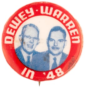 DEWEY & WARREN IN '48 JUGATE RARITY UNLISTED IN HAKE.