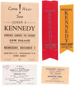 KENNEDY SAN FRANCISCO, CA COW PALACE COLLECTION INC. RIBBONS, HANDBILL AND MORE.