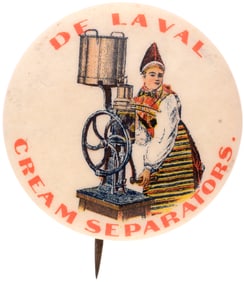 DE LAVAL CREAM SEPARATOR RARE BUTTON.