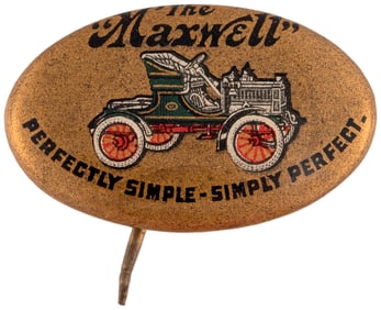 THE MAXWELL C. 1904 EARLY AUTO BUTTON