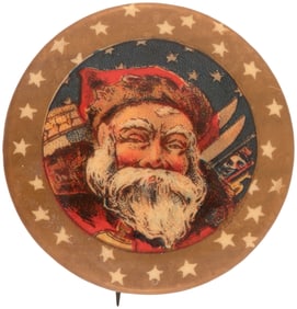 GOLD RIM SANTA C. 1903 BUTTON.