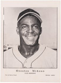 1951-52 GENTE CUBAN BASEBALL PREMIUMS MINNIE MINOSO (HOF) CLUB MARIANAO PRE-ROOKIE.