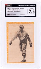 1946-47 PROPAGANDAS MONTIEL LOS REYES DEL DEPORTE #79 CHRISTY MATHEWSON (HOF) CGC 2.5 GOOD+.
