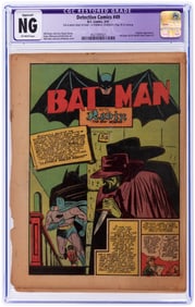 DETECTIVE COMICS #49 MARCH 1941 CGC RESTORED APPARENT NG (COVERLESS).