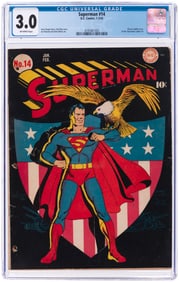 SUPERMAN #14 JANUARY-FEBRUARY 1942 CGC 3.0 GOOD/VG.