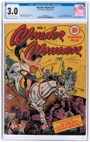 WONDER WOMAN #1 SUMMER 1942 CGC 3.0 GOOD/VG (FIRST ARES).