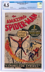 AMAZING SPIDER-MAN #1 MARCH 1963 CGC 4.5 VG+ (FIRST J. JONAH JAMESON & THE CHAMELEON).