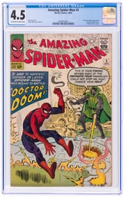 AMAZING SPIDER-MAN #5 OCTOBER 1963 CGC 4.5 VG+.