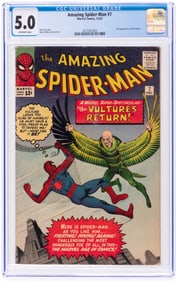 AMAZING SPIDER-MAN #7 DECEMBER 1963 CGC 5.0 VG/FINE.