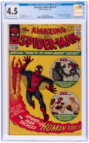 AMAZING SPIDER-MAN #8 JANUARY 1964 CGC 4.5 VG+ (FIRST LIVING BRAIN).