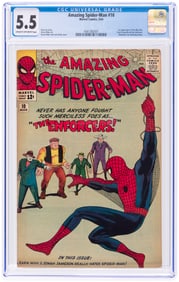 AMAZING SPIDER-MAN #10 MARCH 1964 CGC 5.5 FINE- (FIRST BIG MAN & THE ENFORCERS).