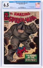 AMAZING SPIDER-MAN #41 OCTOBER 1966 CGC 6.5 FINE+ (FIRST RHINO).