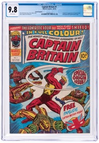 CAPTAIN BRITAIN #1 OCTOBER 1976 CGC 9.8 NM/MINT (FIRST CAPTAIN BRITAIN).