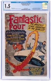 FANTASTIC FOUR #3 MARCH 1962 CGC 1.5 FAIR/GOOD (FIRST FANTASTIC FOUR IN COSTUME).