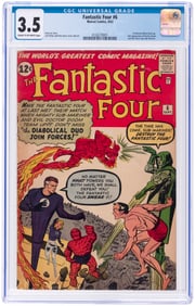 FANTASTIC FOUR #6 SEPTEMBER 1962 CGC 3.5 VG-.