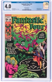FANTASTIC FOUR #110 MAY 1971 CGC 4.0 VG (GREEN PRINTING ERROR).