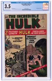 INCREDIBLE HULK #4 NOVEMBER 1962 CGC 3.5 VG-.