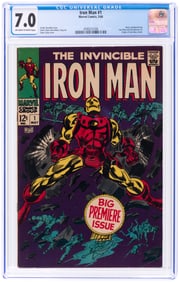 IRON MAN #1 MAY 1968 CGC 7.0 FINE/VF.