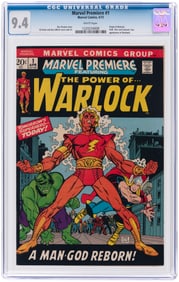 MARVEL PREMIERE #1 APRIL 1972 CGC 9.4 NM (FIRST HIM AS ADAM WARLOCK).