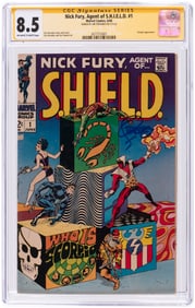 NICK FURY, AGENT OF S.H.I.E.L.D. #1 JUNE 1968 CGC 8.5 VF+ SIGNATURE SERIES.