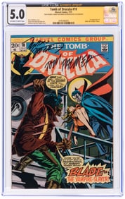 TOMB OF DRACULA #10 JULY 1973 CGC JSA AUTHENTIC AUTOGRAPH 5.0 VG/FINE (FIRST BLADE THE VAMPIRE