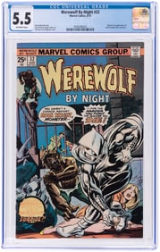 WEREWOLF BY NIGHT #32 AUGUST 1975 CGC 5.5 FINE- (FIRST MOON KNIGHT).
