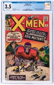 X-MEN #4 MARCH 1964 CGC 3.5 VG- (FIRST QUICKSILVER, SCARLET WITCH, TOAD & BROTHERHOOD OF EVIL