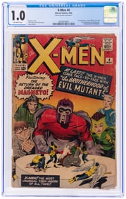 X-MEN #4 MARCH 1964 CGC 1.0 FAIR (FIRST QUICKSILVER, SCARLET WITCH, TOAD & BROTHERHOOD OF EVIL