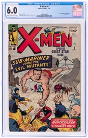 X-MEN #6 JULY 1964 CGC 6.0 FINE.