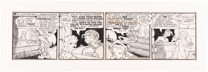 LI'L ABNER 1938 DAILY STRIP ORIGINAL ART BY AL CAPP.
