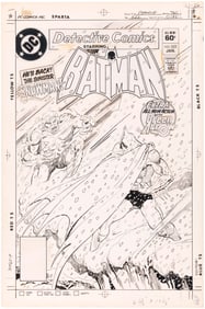 DETECTIVE COMICS #522 COMIC BOOK COVER COVER ORIGINAL ART BY JIM APARO.