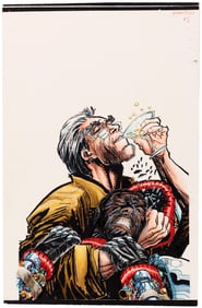 HARDWARE #15 COMIC BOOK COVER ORIGINAL COLOR ART BY NOELLE GIDDINGS.