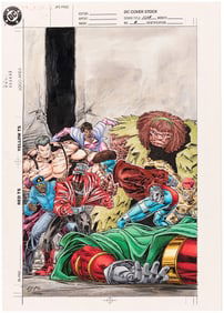 ICON #6 COMIC BOOK COVER ORIGINAL COLOR ART BY NOELLE GIDDINGS.