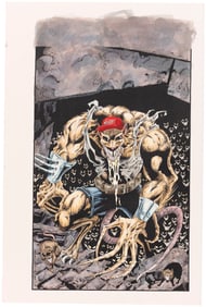 BLOOD SYNDICATE#3 COMIC BOOK COVER ORIGINAL COLOR ART BY NOELLE GIDDINGS.