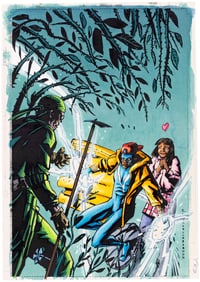 STATIC #38 COMIC BOOK COVER ORIGINAL COLOR ART BY NOELLE GIDDINGS.