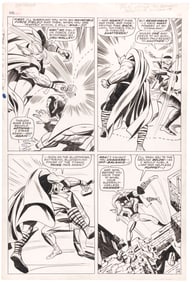THOR #142 COMIC BOOK PAGE ORIGINAL ART BY JACK KIRBY (VS. SUPER-SKRULL).