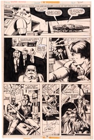 STAR WARS #2 COMIC BOOK PAGE ORIGINAL ART BY HOWARD CHAYKIN.