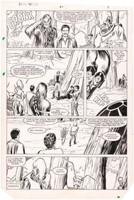 STAR WARS #94 COMIC BOOK PAGE ORIGINAL ART BY CYNTHIA MARTIN.