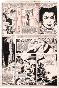 STAR WARS ANNUAL #1 COMIC BOOK PAGE ORIGINAL ART BY MIKE VOSBURG.