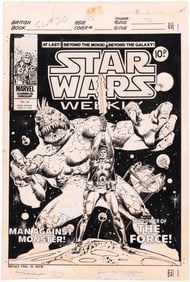 STAR WARS WEEKLY #20 COMIC BOOK COVER ORIGINAL ART BY TONY DeZUNIGA.
