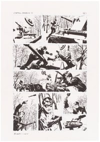 CAPTAIN AMERICA VOL. 5 #5 COMIC BOOK PAGE ORIGINAL ART BY STEVE EPTING & MICHAEL LARK.