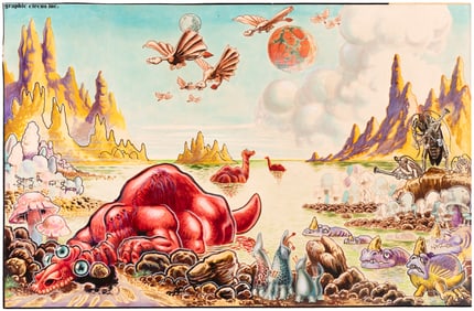 LARRY TODD UNPUBLISHED SCI-FI ORIGINAL ART.