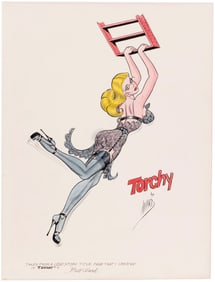TORCHY #4 PIN-UP RECREATION ORIGINAL ART BY BILL WARD.