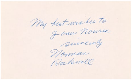 NORMAN ROCKWELL SIGNED LETTER & CARD.