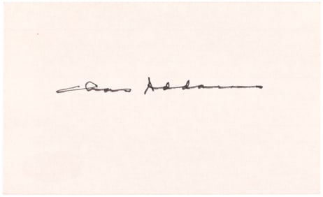 THE ADDAMS FAMILY CREATOR CHARLES ADDAMS SIGNED CARD.