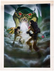 ELECTRONIC GAMES MAGAZINE (MARCH 1985) GHOSTBUSTERS ORIGINAL ART BY DUNCAN EAGLESON.