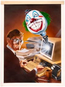 ELECTRONIC GAMES MAGAZINE (MARCH 1985) ORIGINAL ART BY DUNCAN EAGLESON.