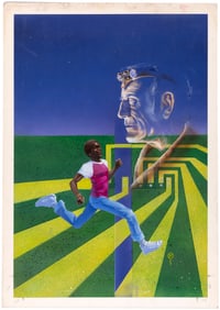 FANTASY & SCIENCE FICTION MAGAZINE COVER (JULY 1984) ORIGINAL ART BY DUNCAN EAGLESON.
