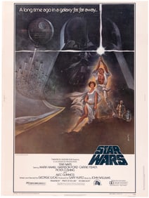 STAR WARS STYLE A ORIGINAL 1977 30x40" MOVIE POSTER.