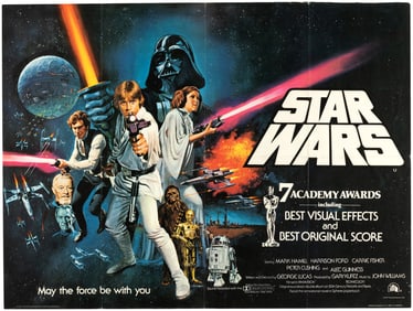 STAR WARS BRITISH QUAD MOVIE POSTER (STYLE C).
